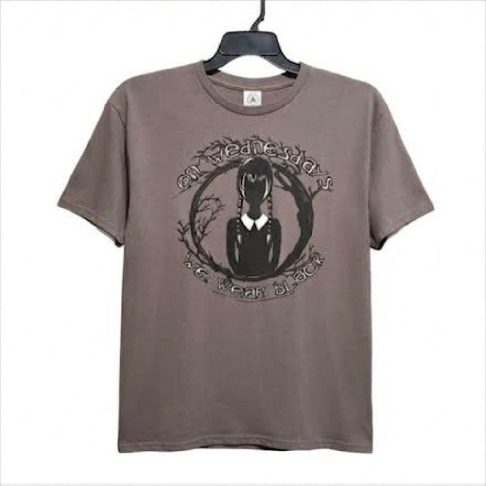 Wednesday Addams Graphic Tee Gray XL Delta Pro Weight Addams Family New